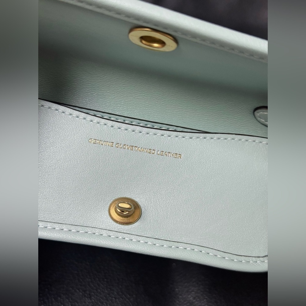 Coach Mini Dinky 14 - Light Blue Leather Crossbody with Gold Hardware - Picture 13 of 15
